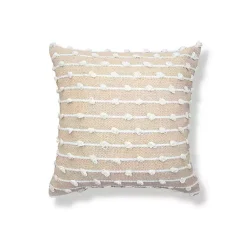 Pillows>Kirklands Home Sandy Beige Hand Knotted Decorative Throw Pillow