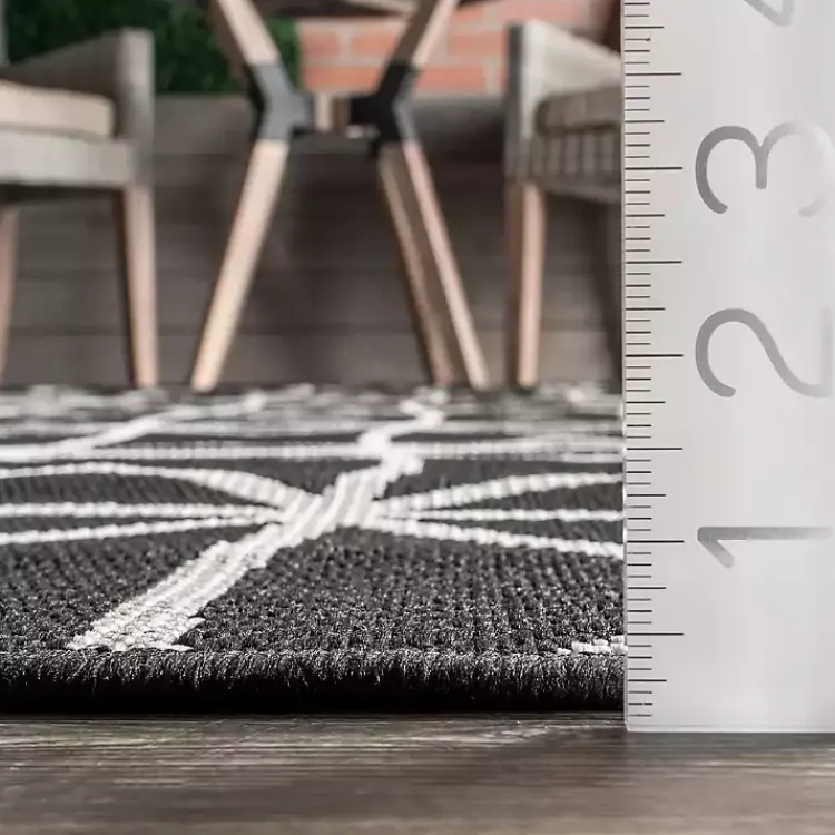 Kirklands Home Sanford Gray Geometric Shapes Outdoor Rug, 5x8 Best