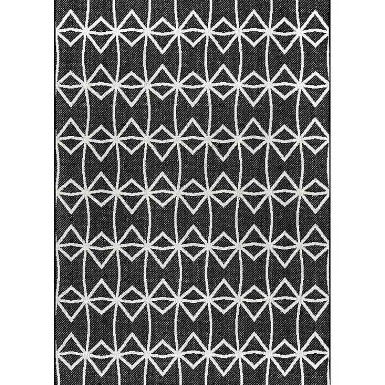 Kirklands Home Sanford Gray Geometric Shapes Outdoor Rug, 8x10 Clearance