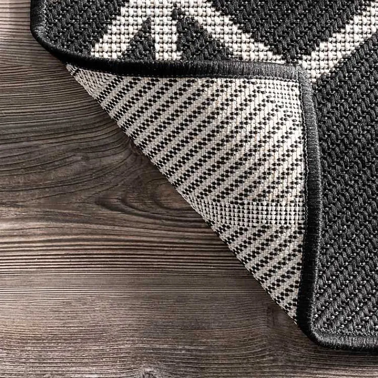Kirklands Home Sanford Gray Geometric Shapes Outdoor Rug, 8x10 Clearance