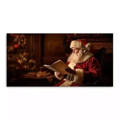 Christmas Art & Wall Decor>Kirklands Home Santa and List Canvas Art Print