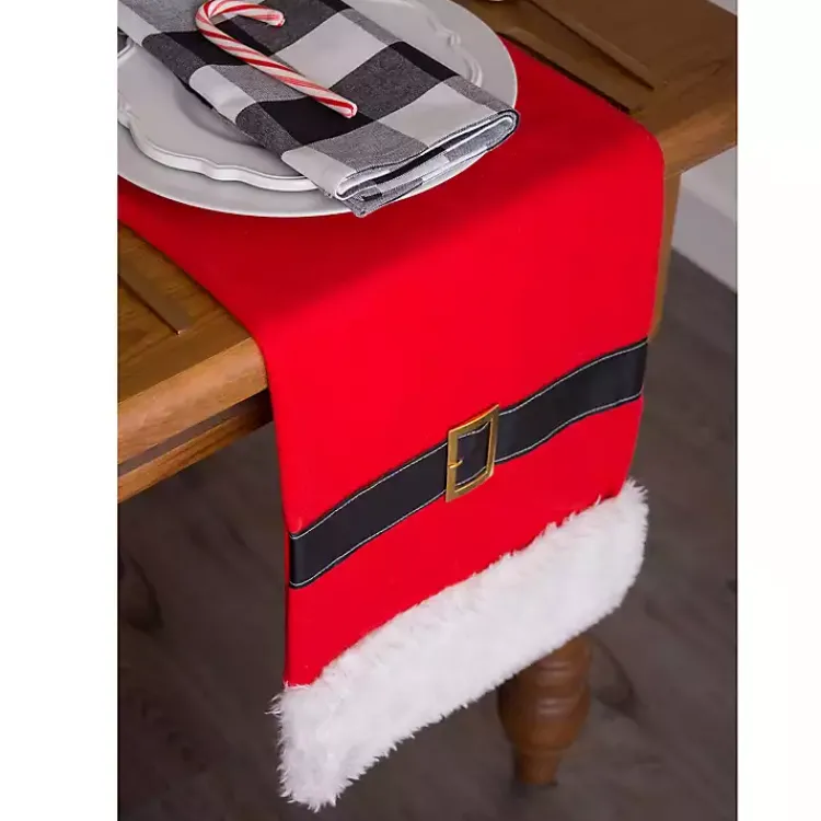 Christmas Dining & Entertaining>Kirklands Home Santa Belt Table Runner Red