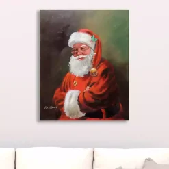 Christmas Art & Wall Decor>Kirklands Home Santa Claus Portrait Canvas Art Print Multi