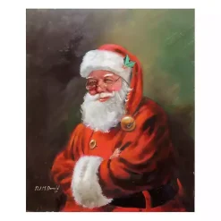 Christmas Art & Wall Decor>Kirklands Home Santa Claus Portrait Canvas Art Print Multi