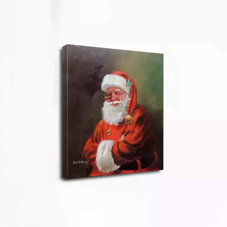 Christmas Art & Wall Decor>Kirklands Home Santa Claus Portrait Canvas Art Print Multi