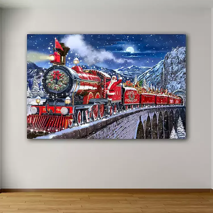 Christmas Art & Wall Decor>Kirklands Home Santa Express Canvas Art Print Multi