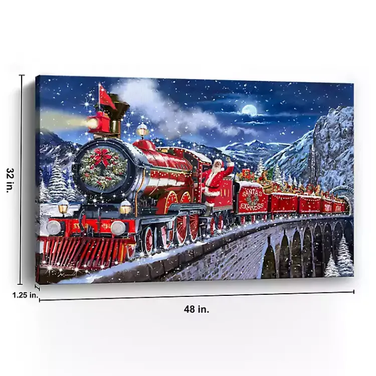 Christmas Art & Wall Decor>Kirklands Home Santa Express Canvas Art Print Multi