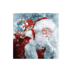 Christmas Art & Wall Decor>Kirklands Home Santa Gifts & Snowflakes Canvas Print, 30x30 in.