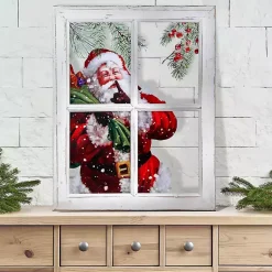 Christmas Art & Wall Decor>Kirklands Home Santa in Window Acrylic Framed Art Print