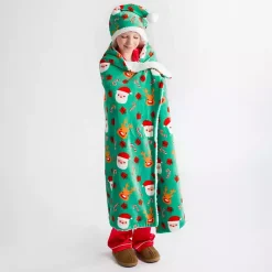Blankets & Throws>Kirklands Home Santa Kids Hooded Throw