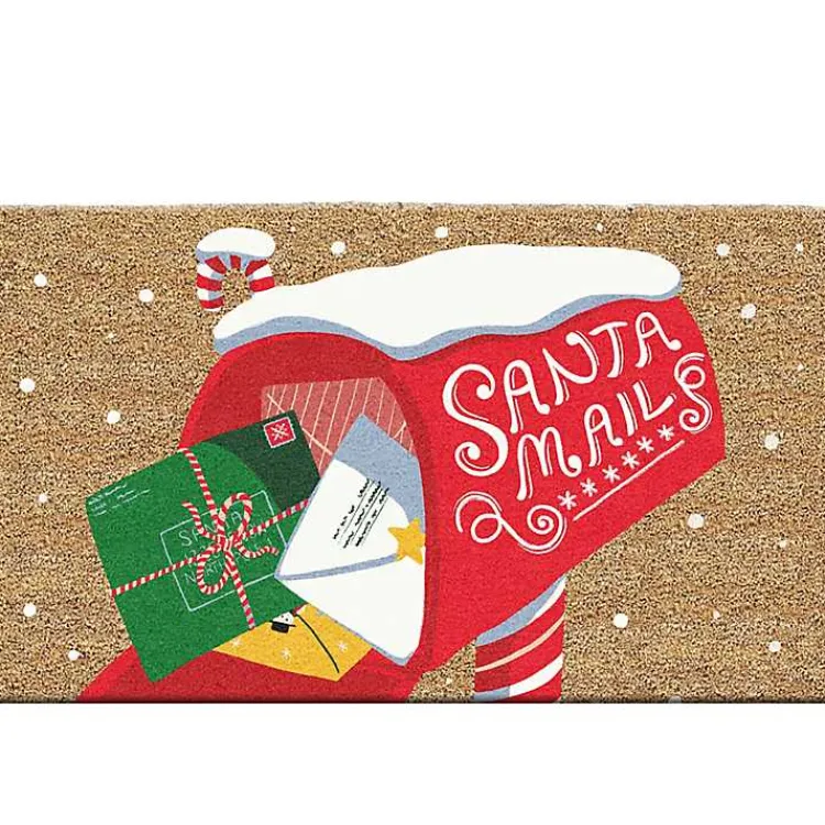 Outdoor Christmas Decorations>Kirklands Home Santa Mail Christmas Coir Doormat