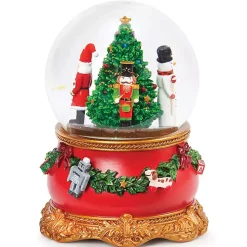 Christmas Decorations>Kirklands Home Santa, Nutcracker, Snowman Musical Christmas Dome