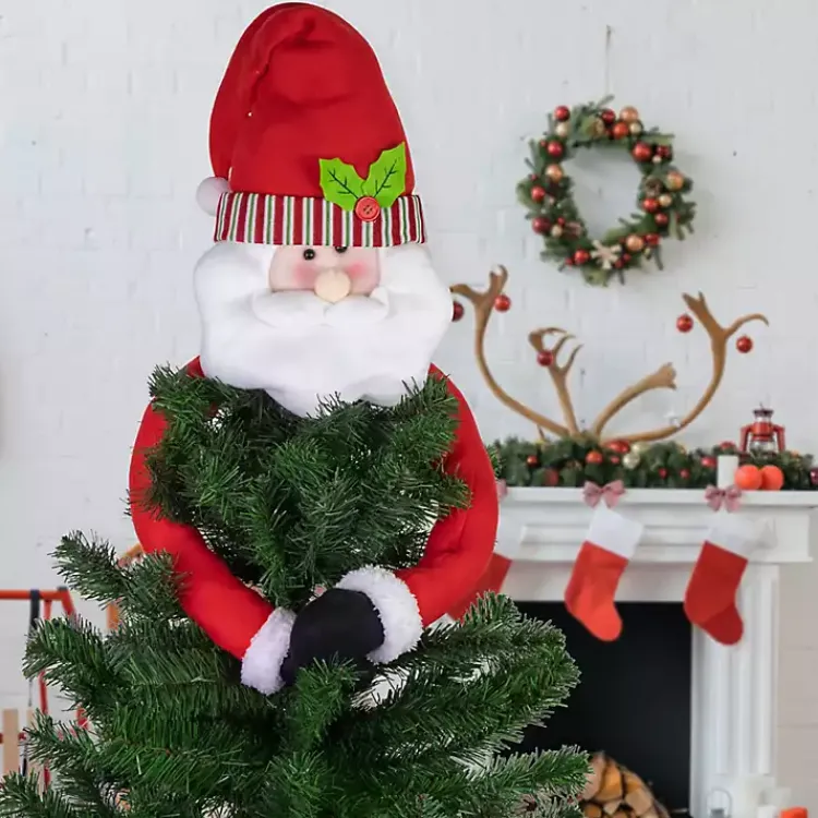Christmas Tree Decorations>Kirklands Home Santa Plush Christmas Tree Topper