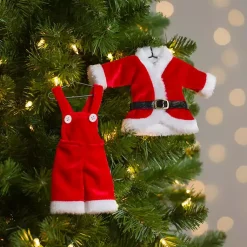 Christmas Ornaments>Kirklands Home Santa Suit Christmas Ornaments, Set of 2