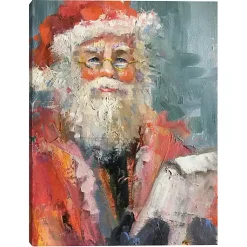 Christmas Art & Wall Decor>Kirklands Home Santa with List Canvas Art Print