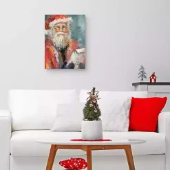 Christmas Art & Wall Decor>Kirklands Home Santa with List Canvas Art Print