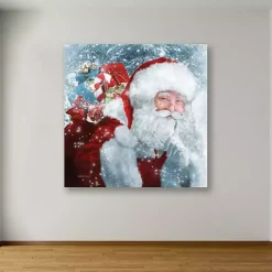 Christmas Art & Wall Decor>Kirklands Home Santa with Presents Canvas Art Print