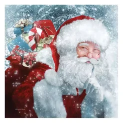 Christmas Art & Wall Decor>Kirklands Home Santa with Presents Canvas Art Print