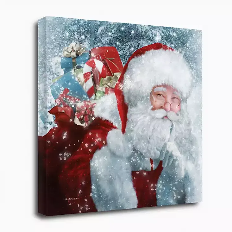 Christmas Art & Wall Decor>Kirklands Home Santa with Presents Canvas Art Print