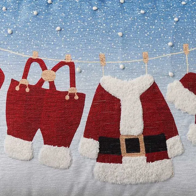 Christmas Pillows>Kirklands Home Santa's Clothesline Lumbar Pillow