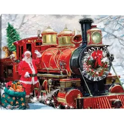 Christmas Art & Wall Decor>Kirklands Home Santa's Express Canvas Art Print