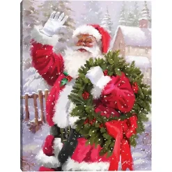 Christmas Art & Wall Decor>Kirklands Home Santa's Greetings Canvas Art Print