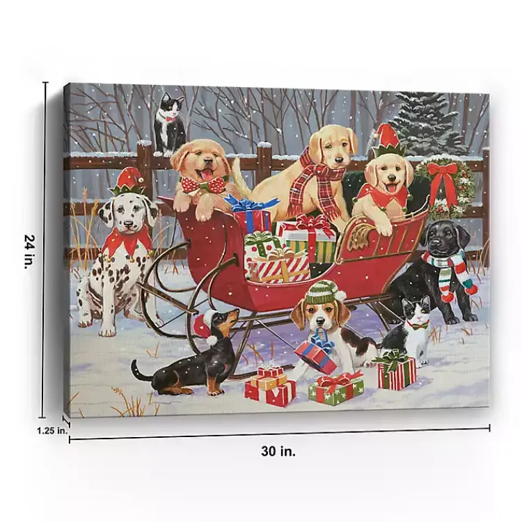Christmas Art & Wall Decor>Kirklands Home Santa's Helpers Canvas Art Print Multi