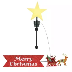 Christmas Tree Decorations>Kirklands Home Santa's Sleigh Animated Pre-Lit Tree Topper