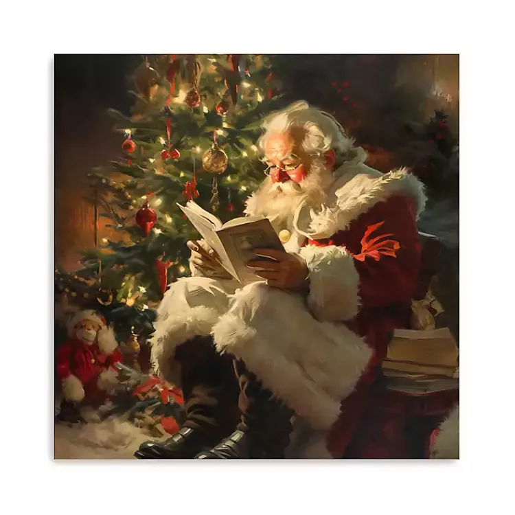 Christmas Art & Wall Decor>Kirklands Home Santa's Stories Canvas Art Print, 20x20 in.