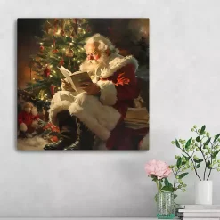 Christmas Art & Wall Decor>Kirklands Home Santa's Stories Canvas Art Print, 20x20 in.