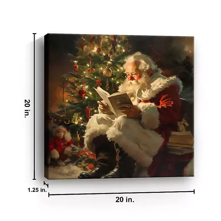 Christmas Art & Wall Decor>Kirklands Home Santa's Stories Canvas Art Print, 20x20 in.