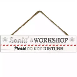 Christmas Art & Wall Decor>Kirklands Home Santa's Workshop Christmas Wall Sign