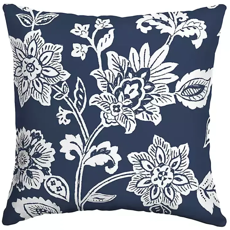 Kirklands Home Sapphire Ashland Jacobean Outdoor Pillow New