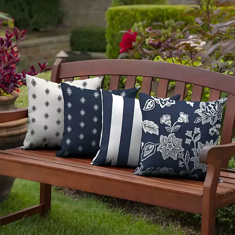 Kirklands Home Sapphire Ashland Jacobean Outdoor Pillow New