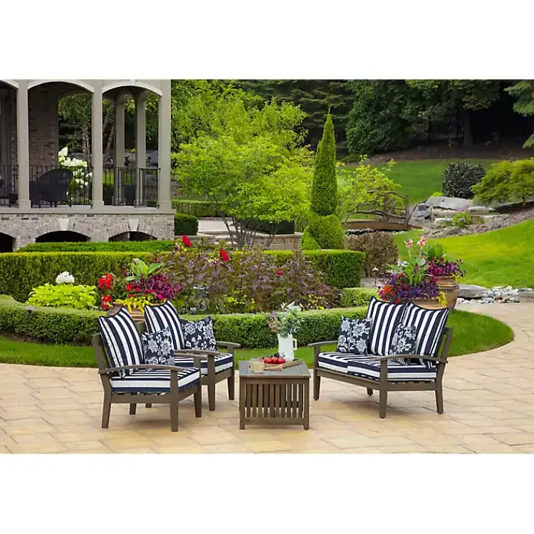 Kirklands Home Sapphire Ashland Jacobean Outdoor Pillow New