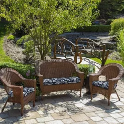 Kirklands Home Sapphire Ashland Outdoor Wicker Cushion New