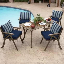 Kirklands Home Sapphire Aurora Stripe Outdoor Lumbar Pillow Hot