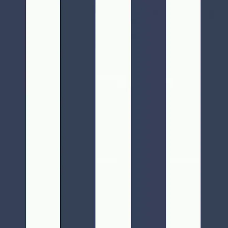 Kirklands Home Sapphire Cabana Stripe Outdoor Seat Cushion Blue