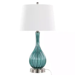 Kirklands Home Sapphire Crackle Glass Table Lamps, Set of 2 White Online