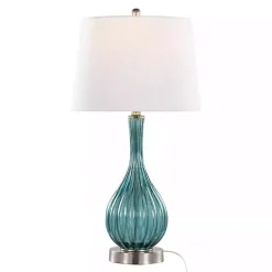 Kirklands Home Sapphire Crackle Glass Table Lamps, Set of 2 White Online