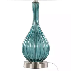 Kirklands Home Sapphire Crackle Glass Table Lamps, Set of 2 White Online