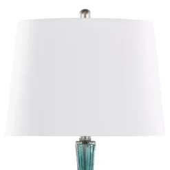 Kirklands Home Sapphire Crackle Glass Table Lamps, Set of 2 White Online