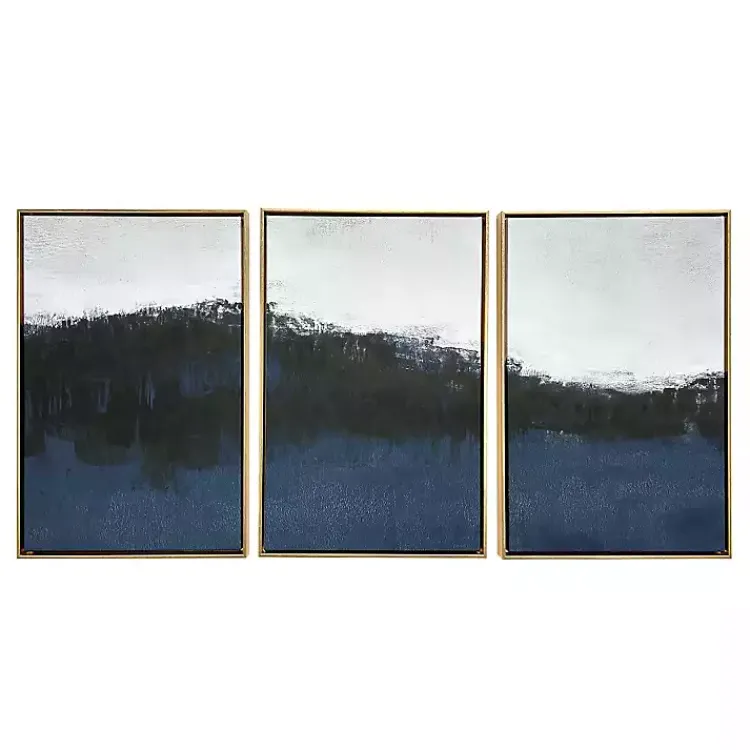 Kirklands Home Sapphire Framed Canvas Art Prints, Set of 3 Discount