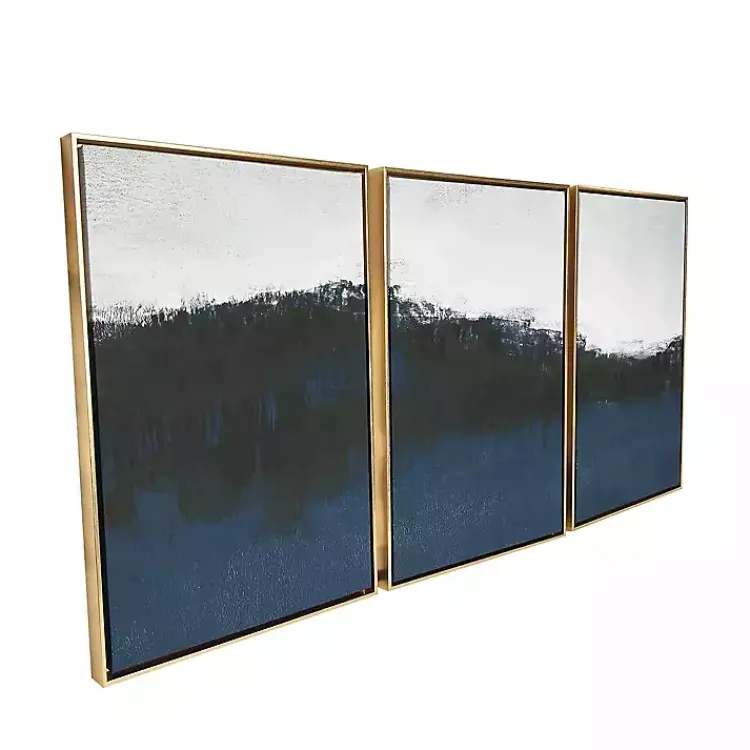 Kirklands Home Sapphire Framed Canvas Art Prints, Set of 3 Discount
