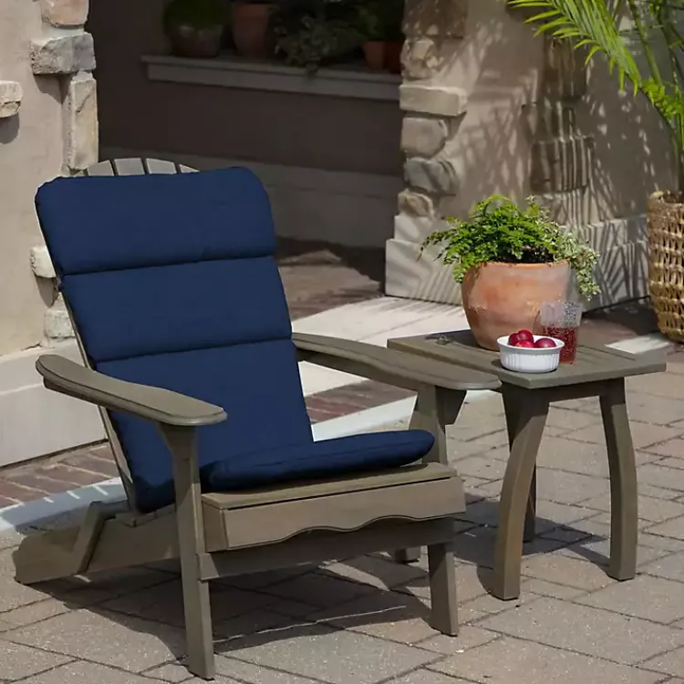 Kirklands Home Sapphire Leala Texture Outdoor Adirondack Cushion Blue Outlet