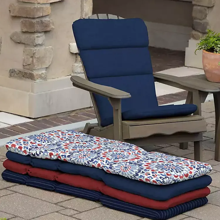 Kirklands Home Sapphire Leala Texture Outdoor Adirondack Cushion Blue Outlet