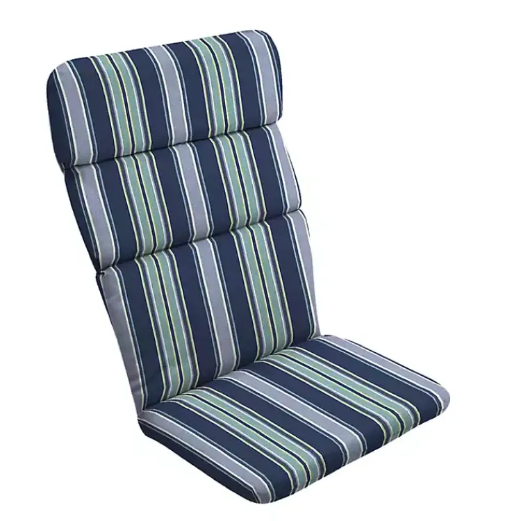 Kirklands Home Sapphire Stripe Outdoor Adirondack Cushion Blue New