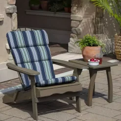 Kirklands Home Sapphire Stripe Outdoor Adirondack Cushion Blue New