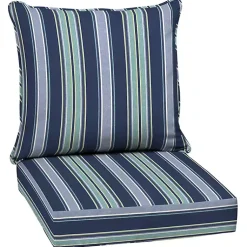 Kirklands Home Sapphire Stripe 2-pc. Outdoor Deep Seat Cushion Blue Clearance