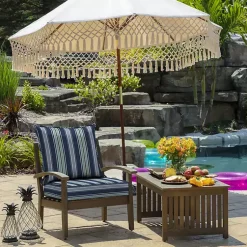 Kirklands Home Sapphire Stripe 2-pc. Outdoor Deep Seat Cushion Blue Clearance